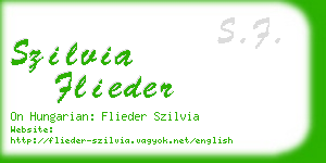 szilvia flieder business card